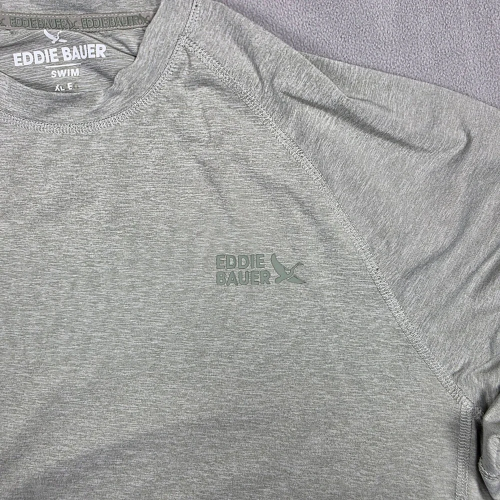 Eddie‎ Bauer Rash Guard Mens Extra Large Gray Long Sleeve Swim Shirt